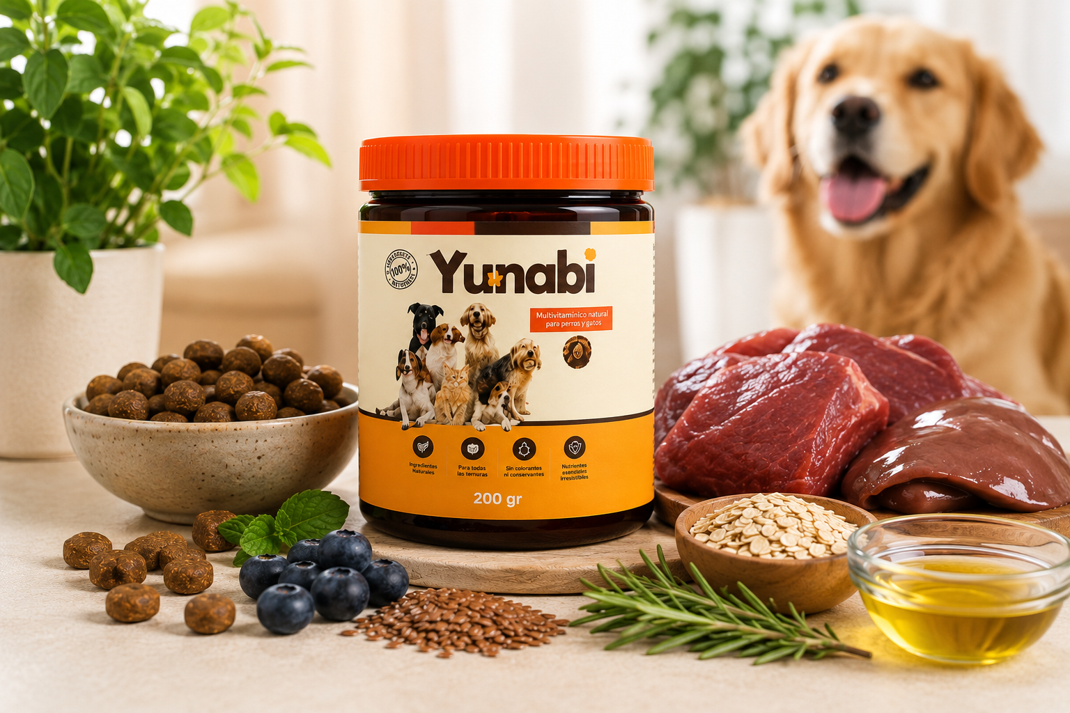Frasco de Yunabi, snack natural de órganos de res